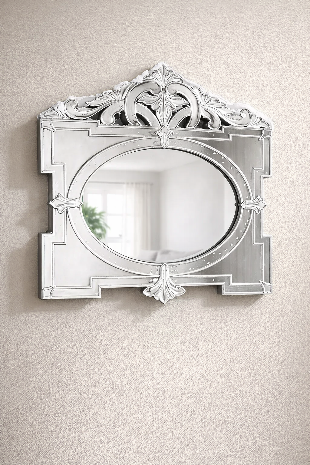  Oval Panel Mirror Baroque thumbnail